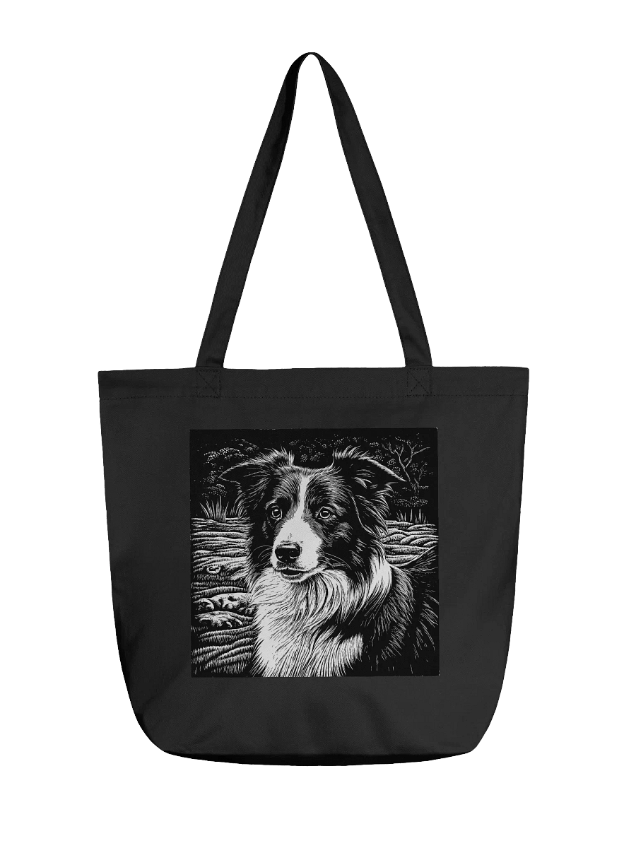Border Collie Pencil Sketch Tote Bag product image (1)