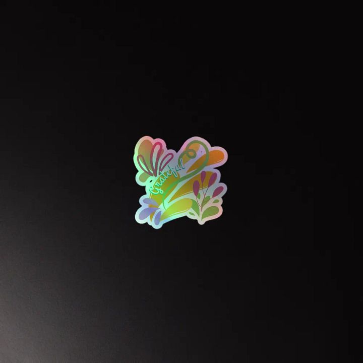 Sticker grateful water droplets design product image (4)