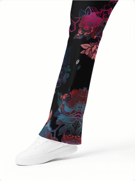 Black lace-flare leggings product image (12)