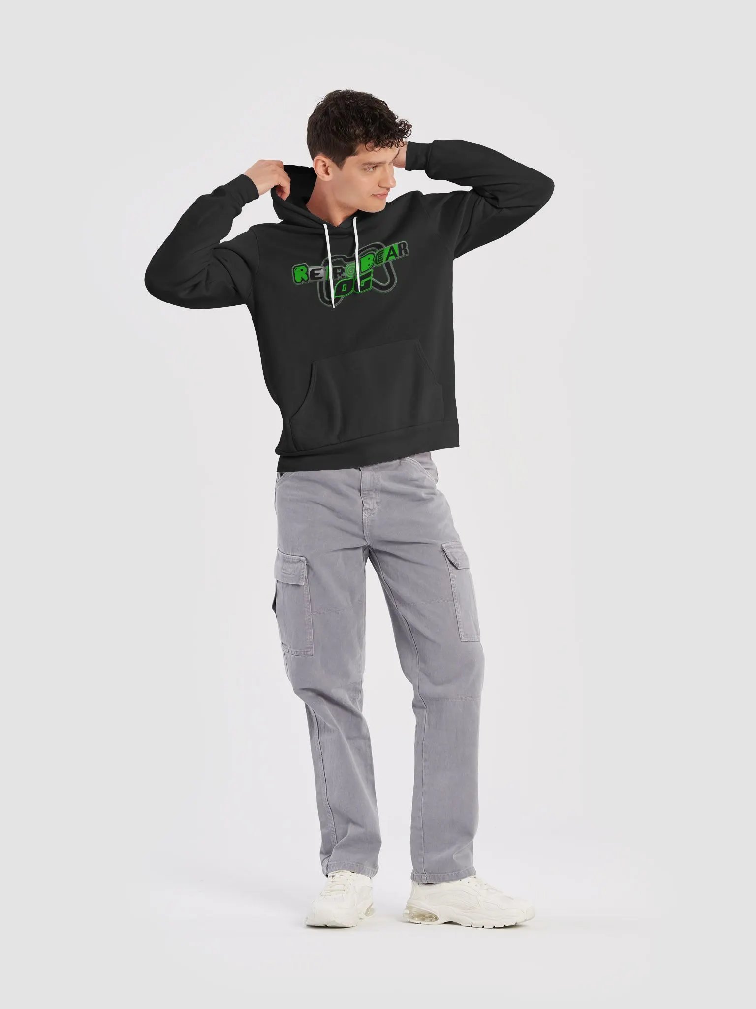 Hoodie "Green & Black Logo" product image (10)