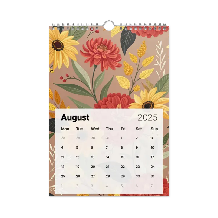 SEAMLESS FLORAL PATTERN WALL CALENDAR 2025 product image (2)