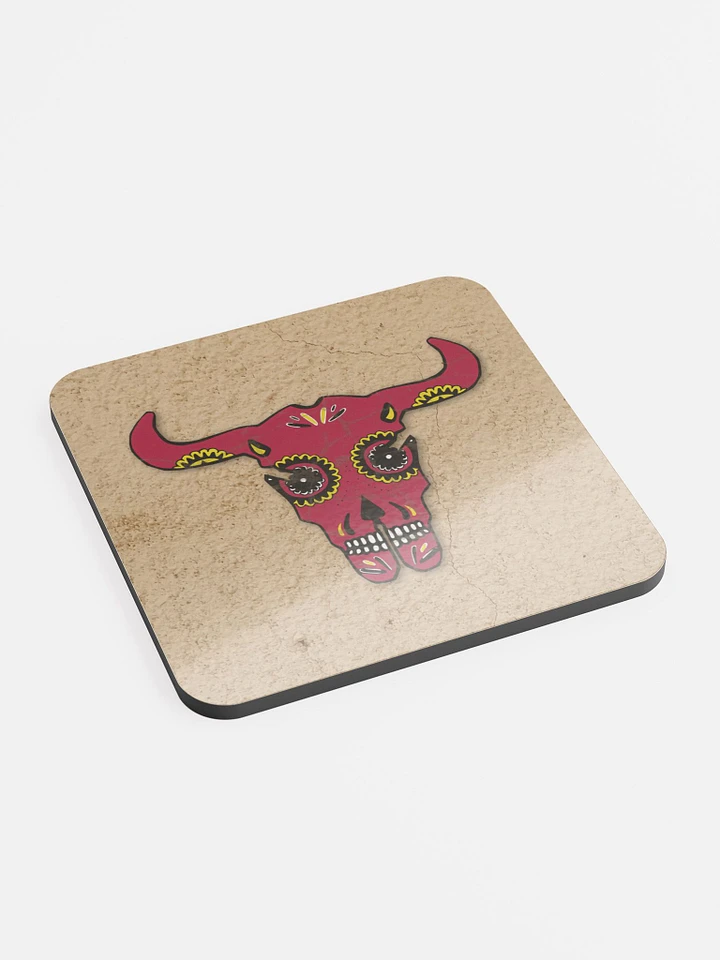 Sugar Cow Skull Beverage Coaster product image (2)