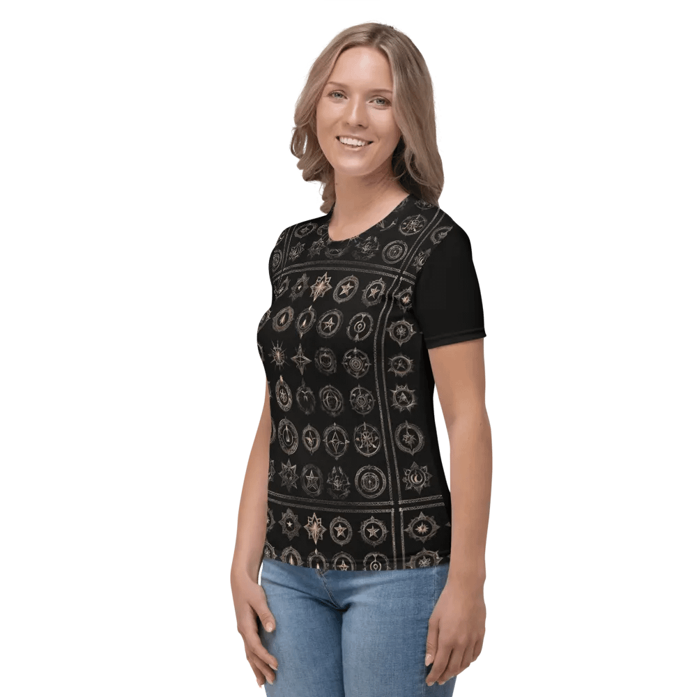 Black and Gold Symbology TShirt - front print product image (7)