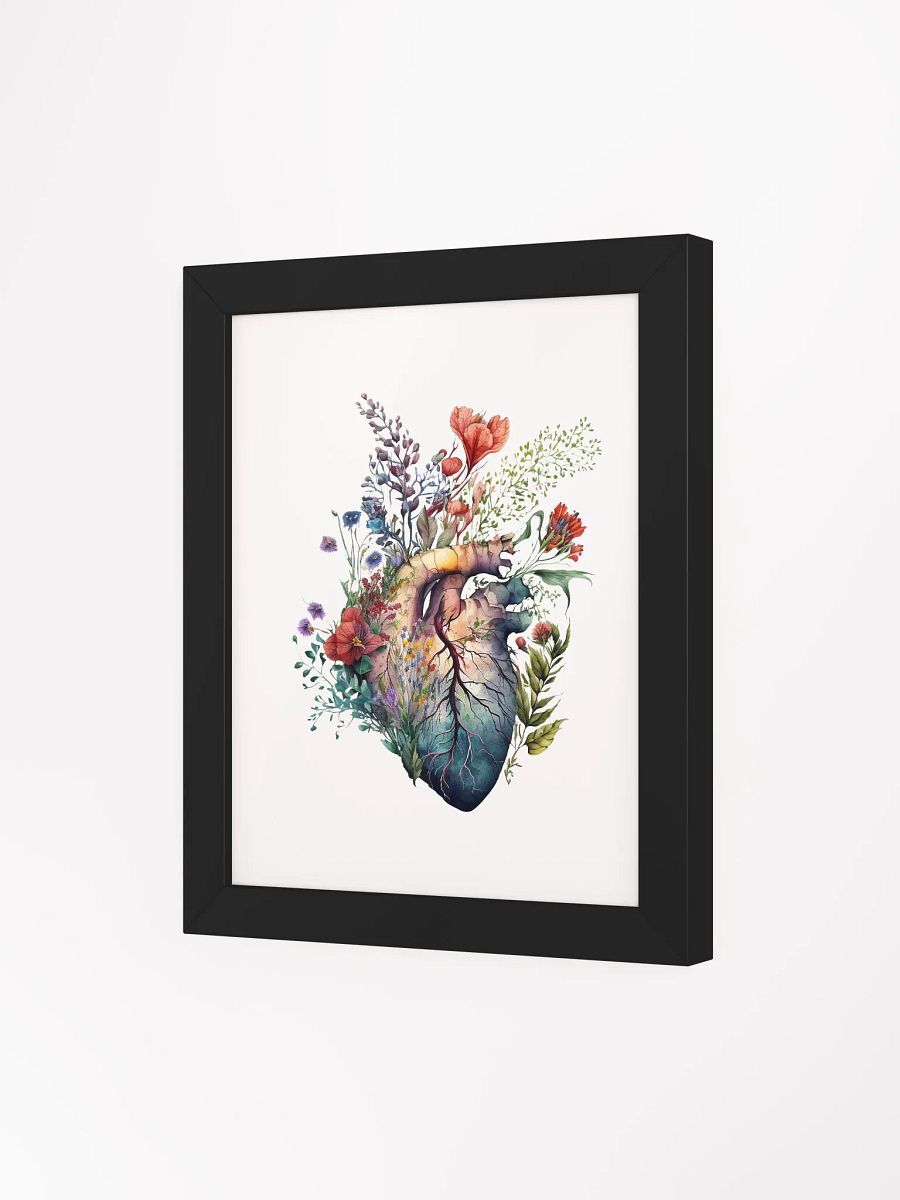 Floral Anatomy Heart Framed Print product image (32)