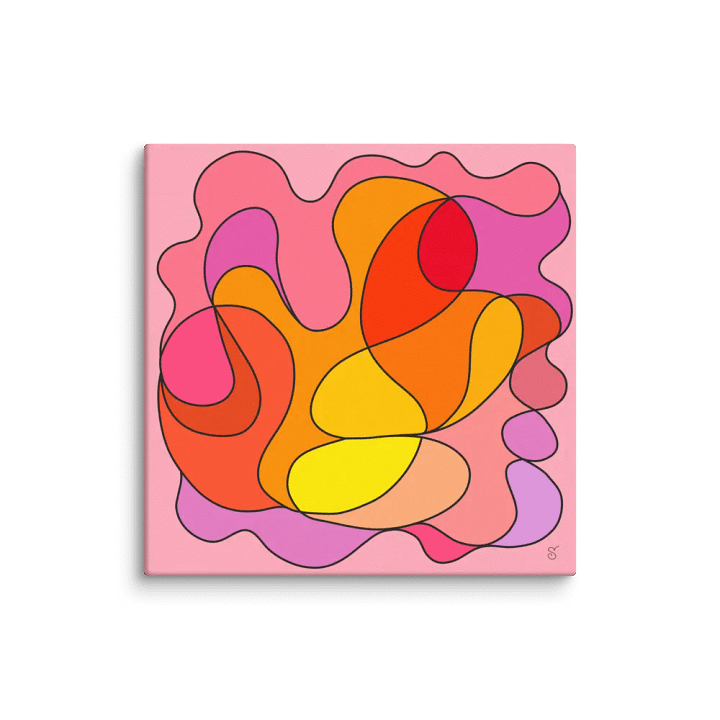 Vibrant Canvas Art: Abstract Color Explosion - Abstract Square No. 5 product image (1)