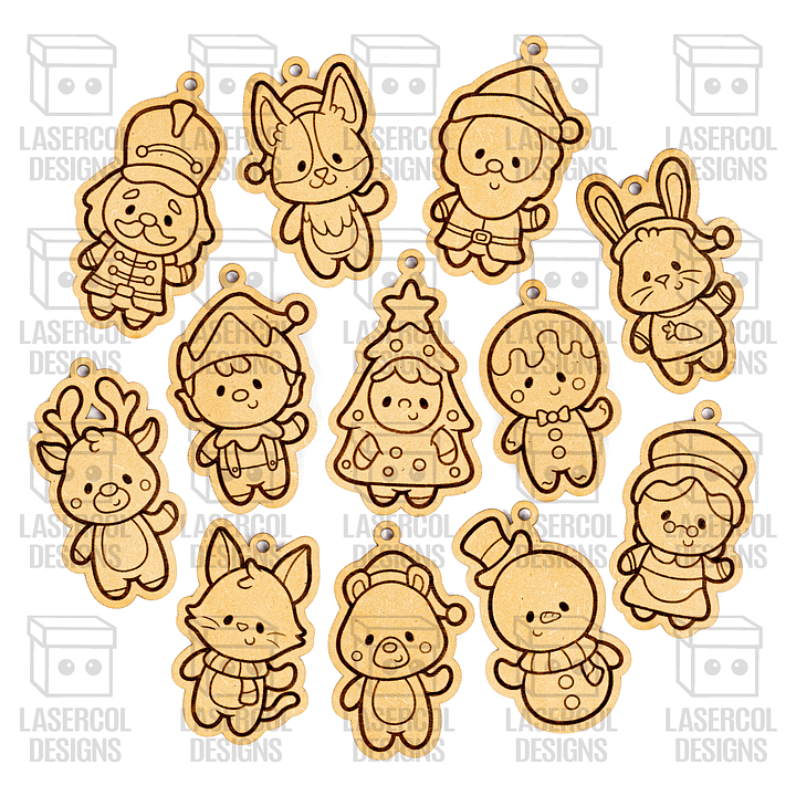 Christmas Ornaments Bundle Set 2 (+60) - Laser Cut Files product image (2)