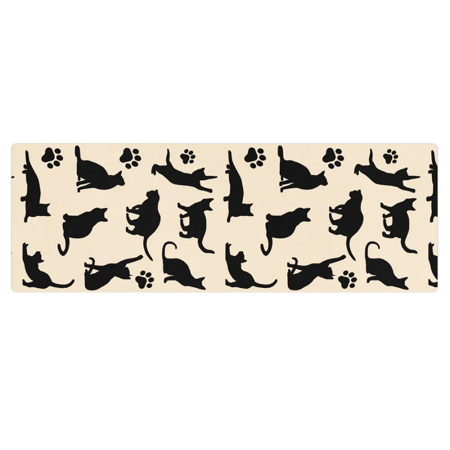 Cat Silhouette Yoga Mat: Perfect for Cat Lovers and Yoga Enthusiasts product image (1)
