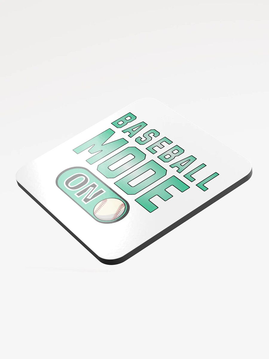 Baseball Mode On Glossed Cork Coaster product image (3)