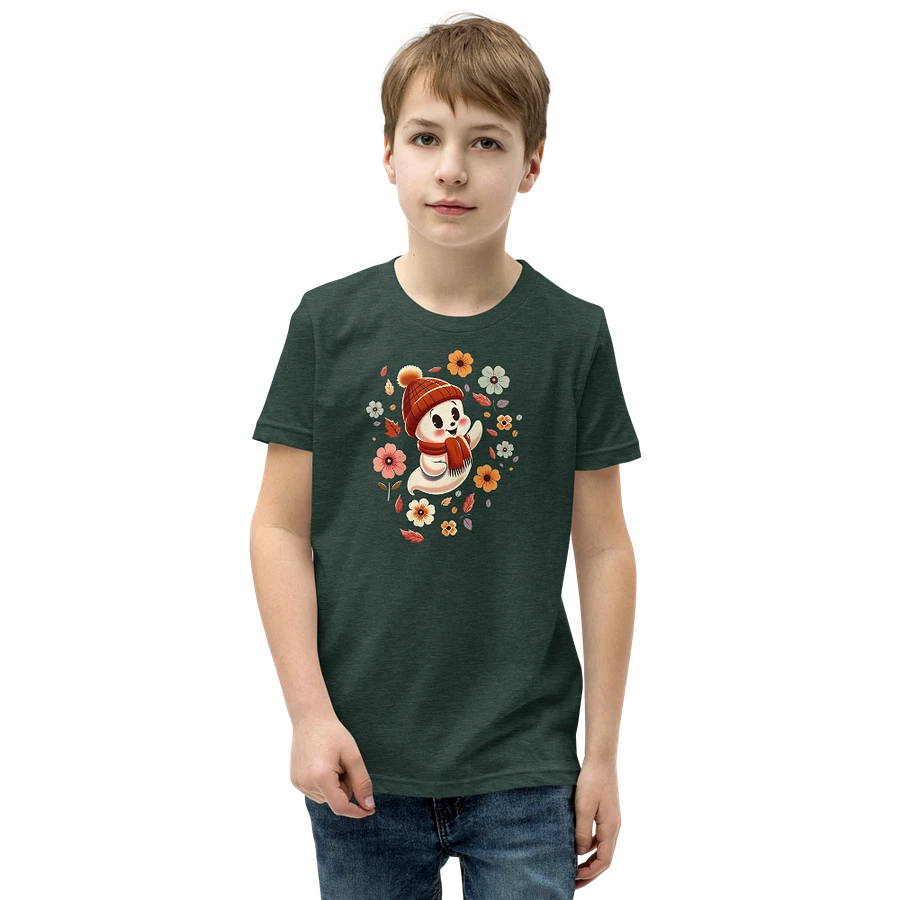 Ghost in a Hat Floral Kids T-Shirt product image (16)