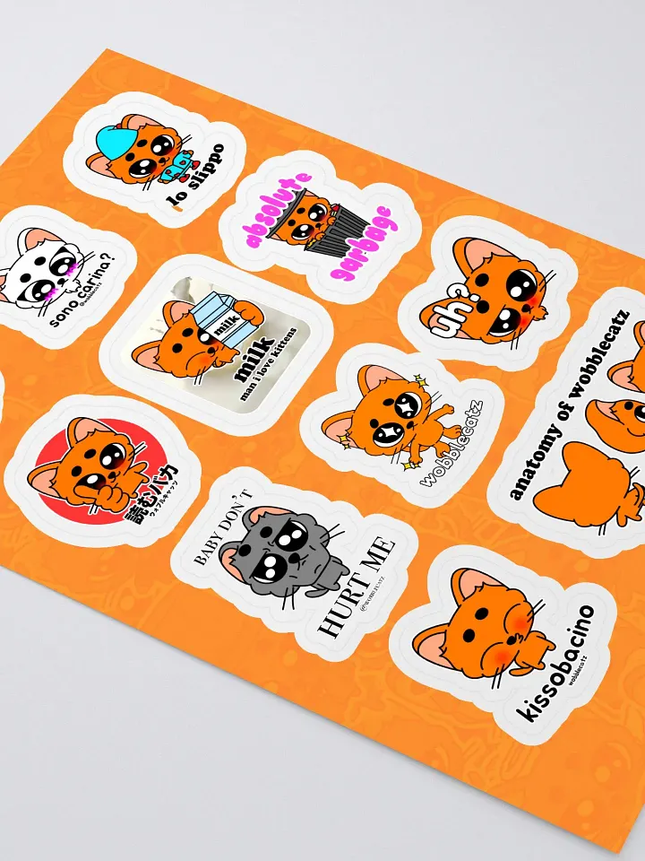 WOBBLECATZ STICKERS SHEET product image (2)