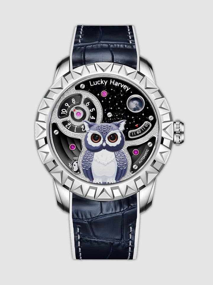 Lucky Harvey Silver Owl Blinking Eyes Automatic product image (1)