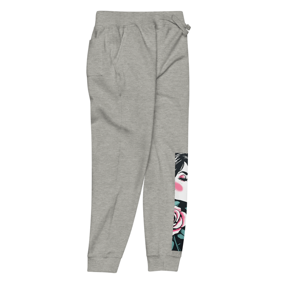 Rose-Adorned Profile Fleece Joggers product image (4)