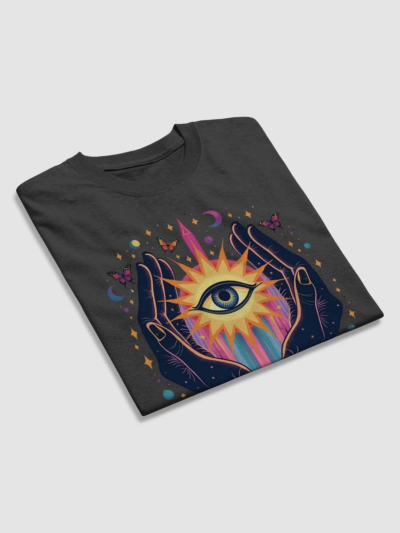 Cosmic Hands with Radiant Third Eye and Butterflies product image (3)