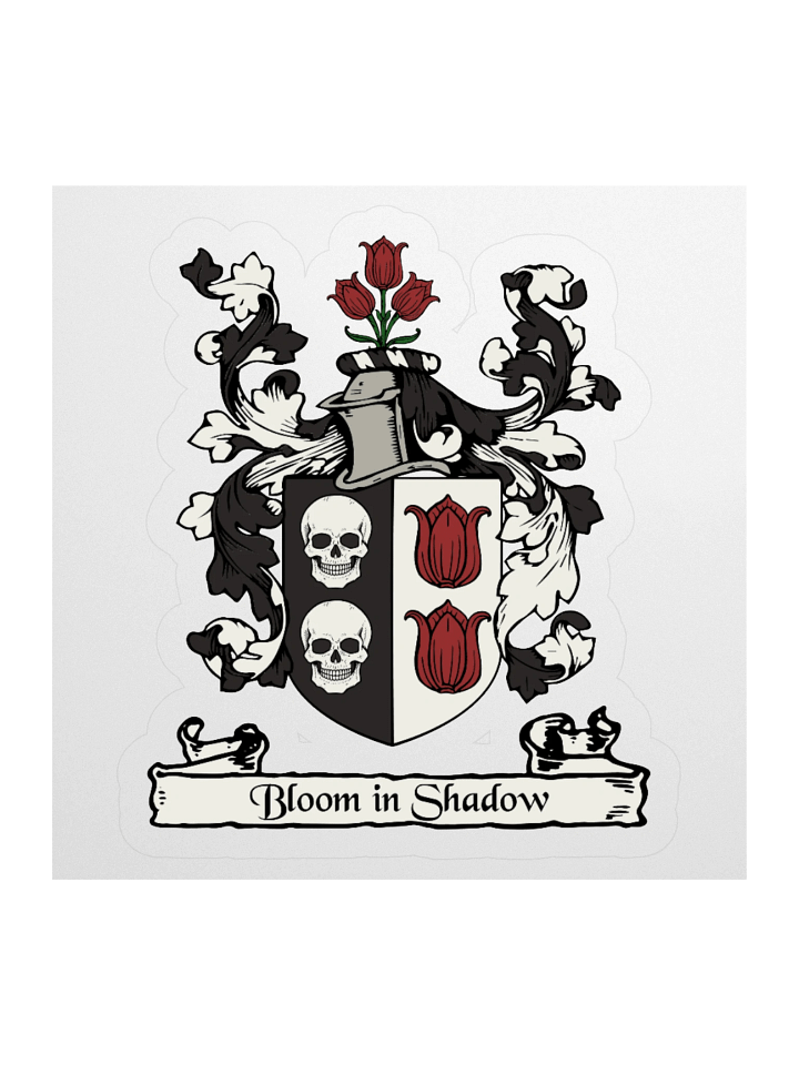 Bloom in Shadow Coat of Arms Kiss Cut Sticker product image (1)
