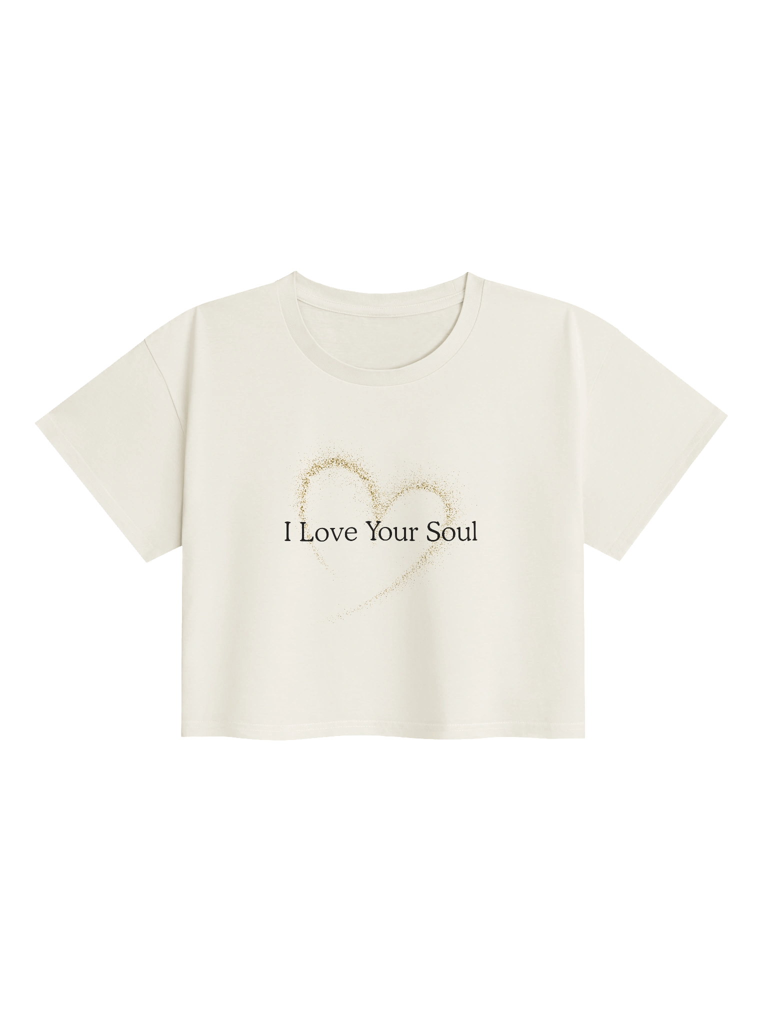 Glittery Heart Love Your Soul Crop Top product image (13)