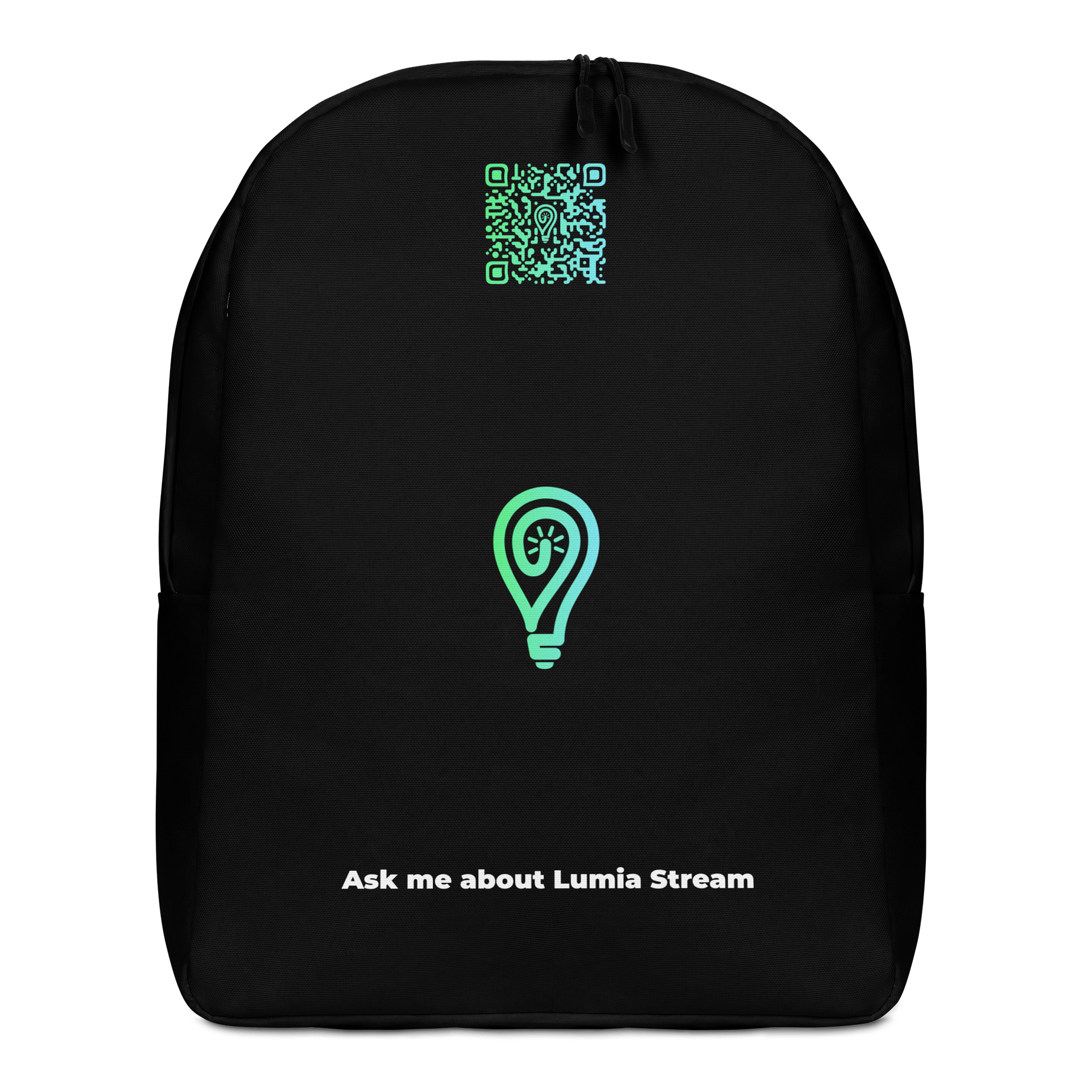 Ask me about Lumia Stream colored green QR code Backpack product image (1)