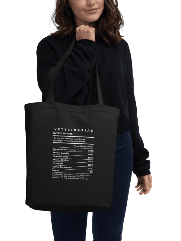 "Veterinarian Nutrition Facts" black bag (medium size) product image (2)