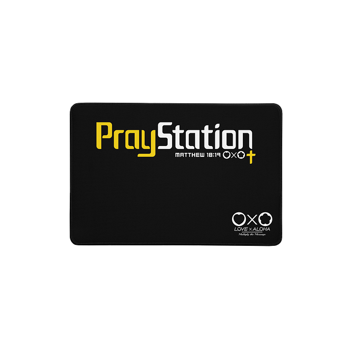 LXA PrayStation Desk Mat - Black | Love X Aloha - Faith Collection | Premium Christian Merch product image (1)