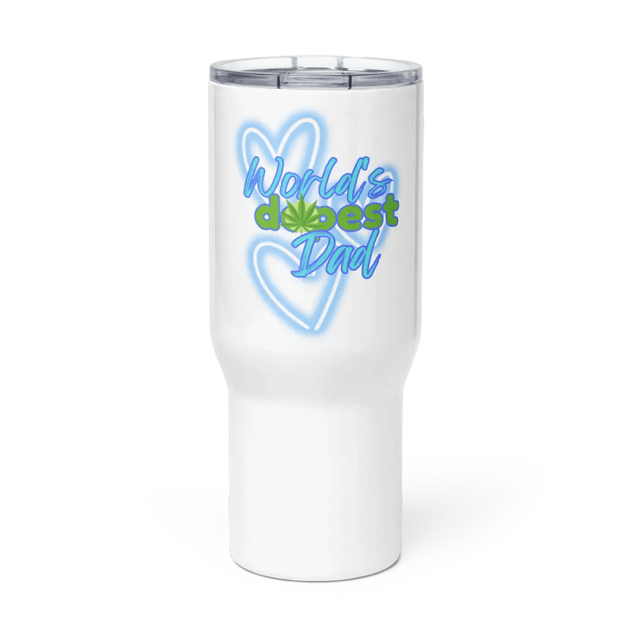 Dopest Dad Neon Heart Travel Mug product image (1)