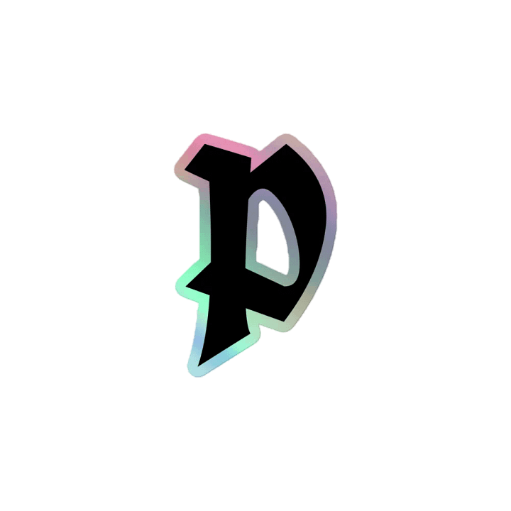 "P" Logo Holographic Sticker product image (1)