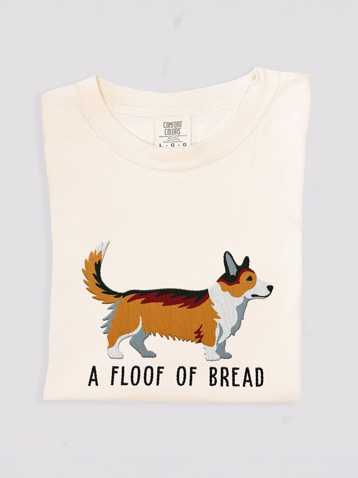A Floof of Bread T-Shirt(Embroidered) of a Cardigan Welsh Corgi(Sable) product image (1)