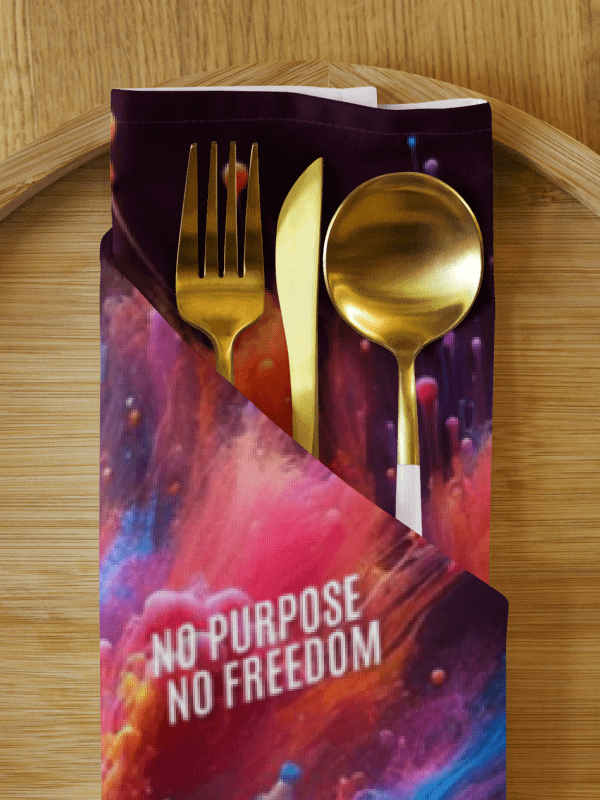 Cosmic Clouds Cloth Napkin Set | AI Design no purpose no freedom product image (1)