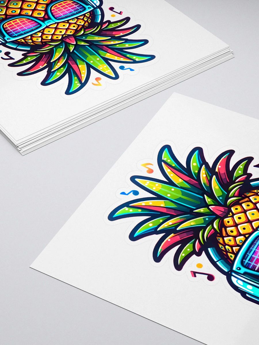 Raver Pineapple with Headphones Sticker product image (4)