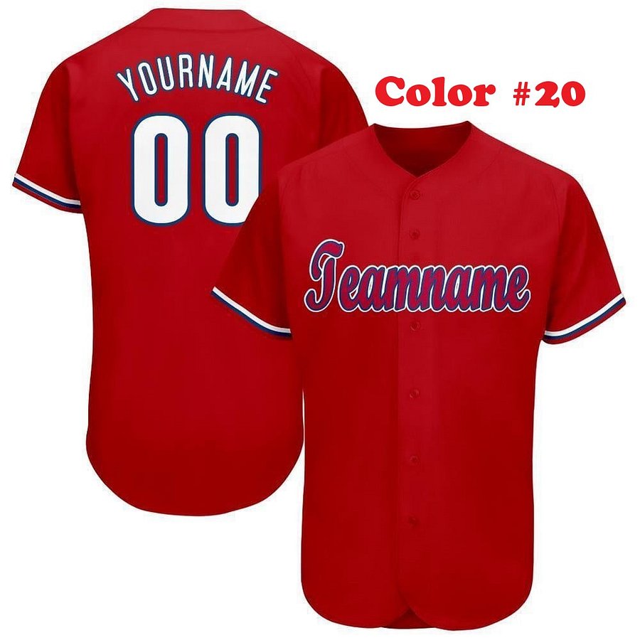Authentic Baseball Jersey, Custom Baseball Jersey, Personalized Sport Jersey, All Color With No Lines product image (6)