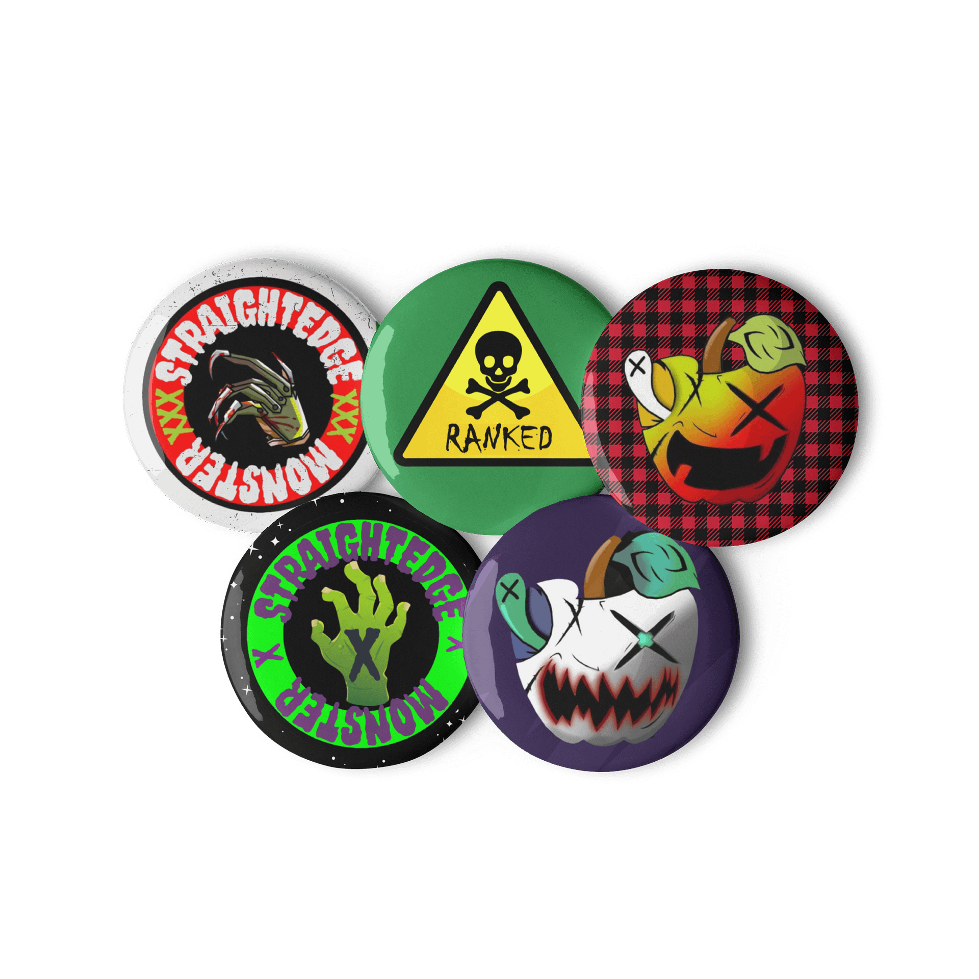 Straightedge Monster Button Pack 1 product image (3)