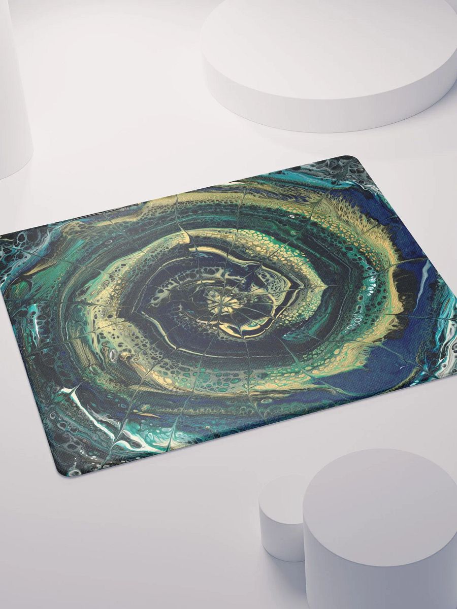 Midnight Halo - Abstract Acrylic Ring Pour, Printed Mouse Pad product image (4)