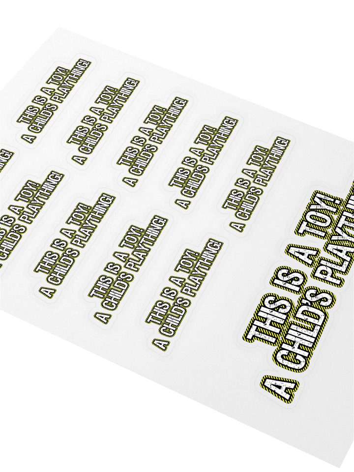 This is a Toy! A Child's Plaything! Sticker Set product image (2)