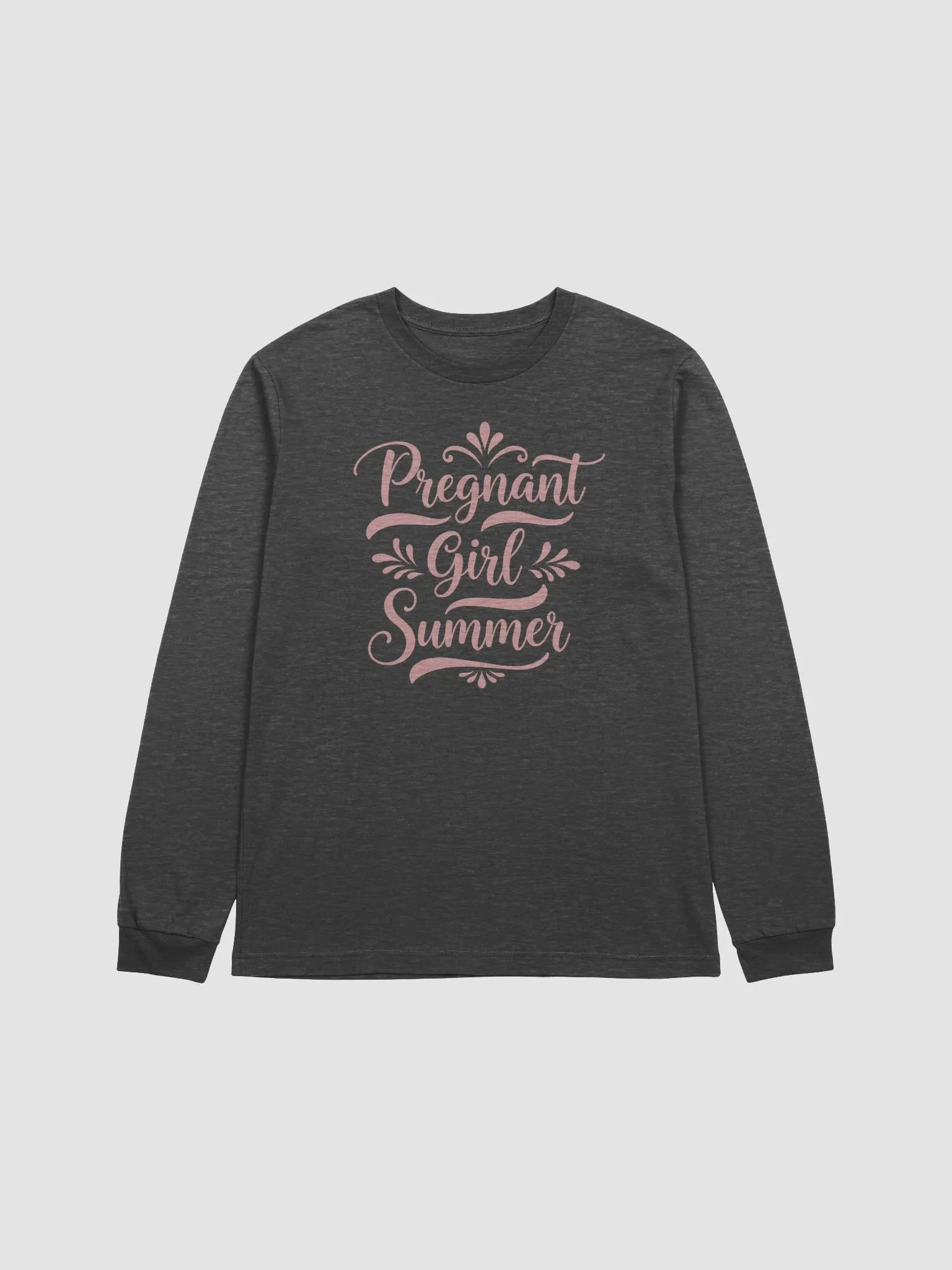 Pregnant Girl Summer - Cute Pregnancy Announcement Long Sleeve Tee for Moms-to-Be product image (7)