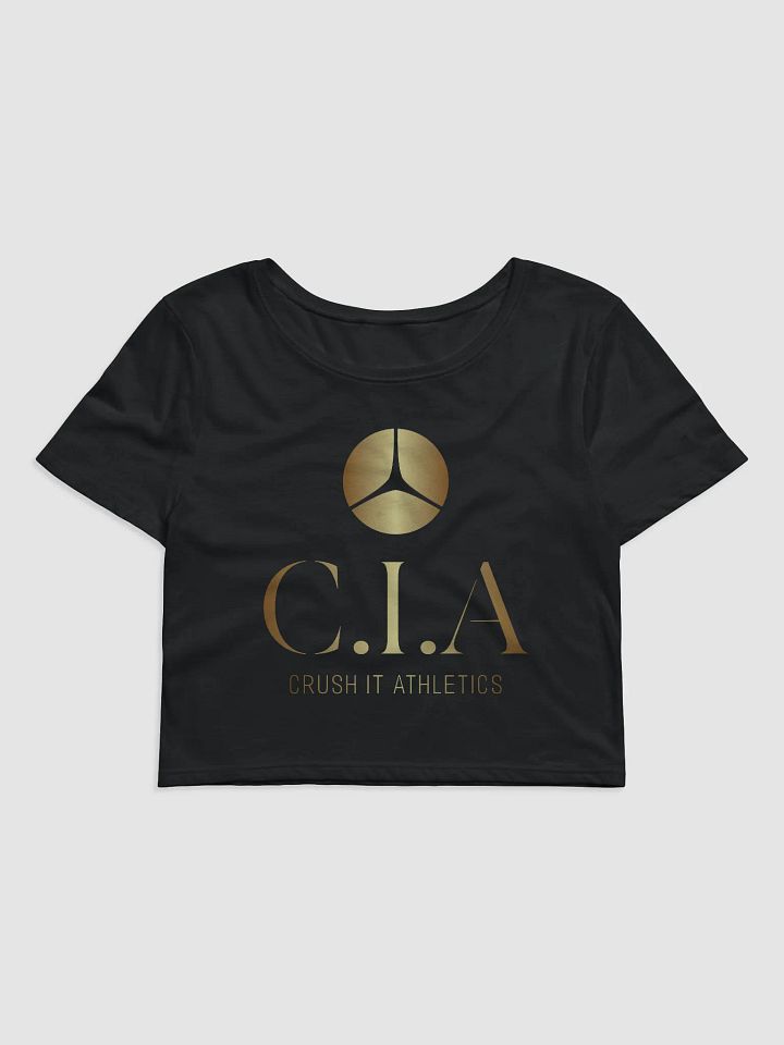 C.I.A Metallic Gold Emblem Crop Tee product image (1)