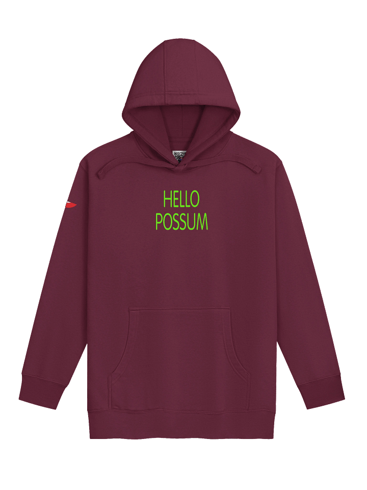 Hello Possum Graphic Hoodie - Lime Green product image (3)