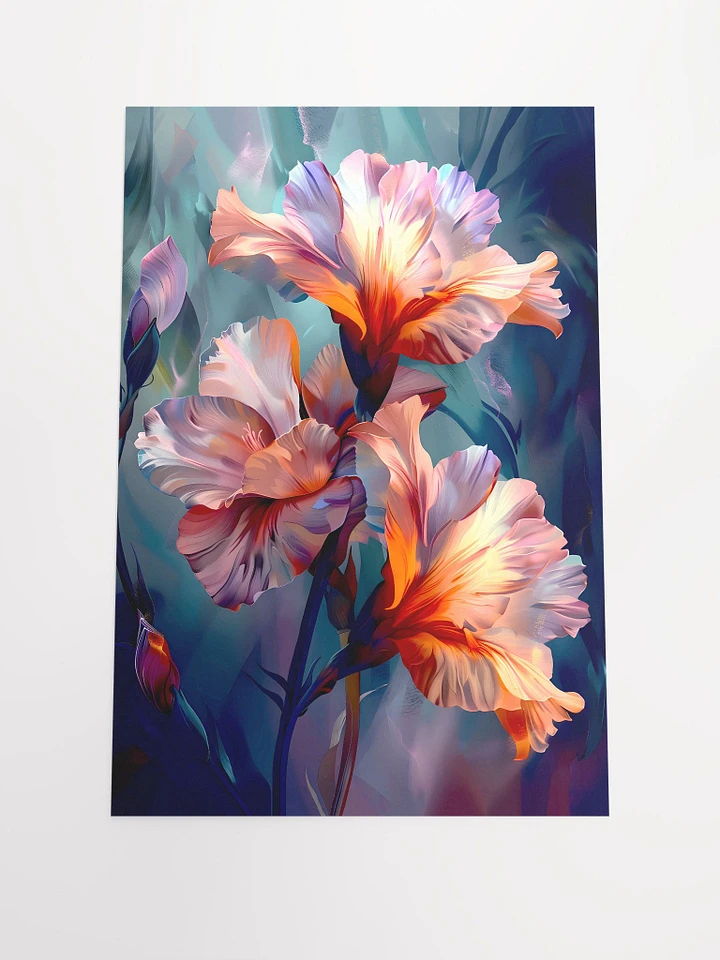 Iridescent Iris Bloom Poster: Vibrant Floral Art for Modern Home Decor Matte Poster product image (2)