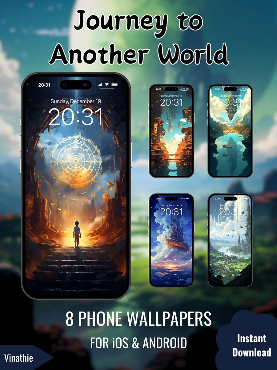 Journey To Another World | Fantasy & Steampunk | Phone Wallpaper product image (1)