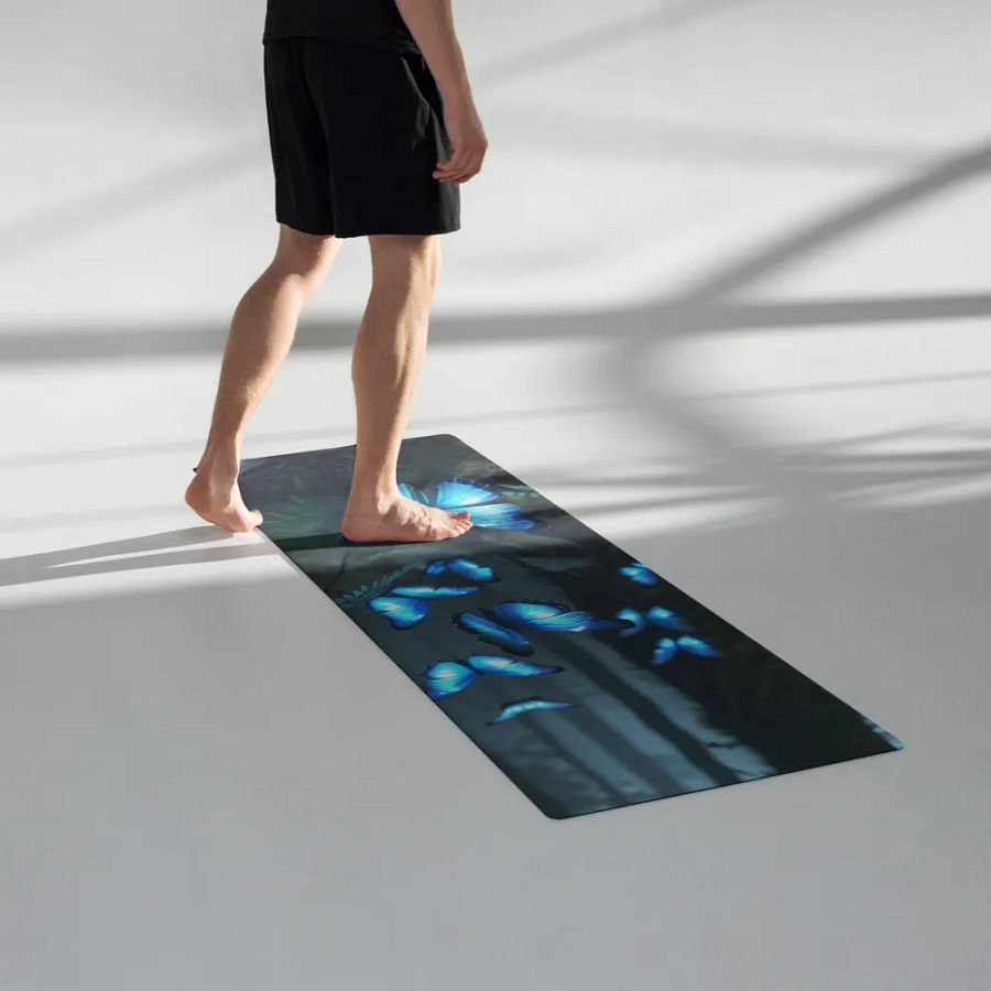 Luminescent Butterflies Yoga Mat product image (7)