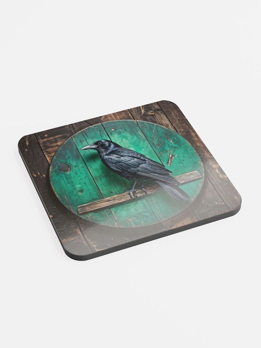Glossed Cork Coaster - Crow product image (2)