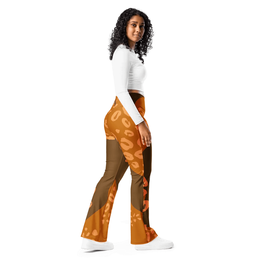 Orange Wildcat Whimsy Flare Leggings product image (6)