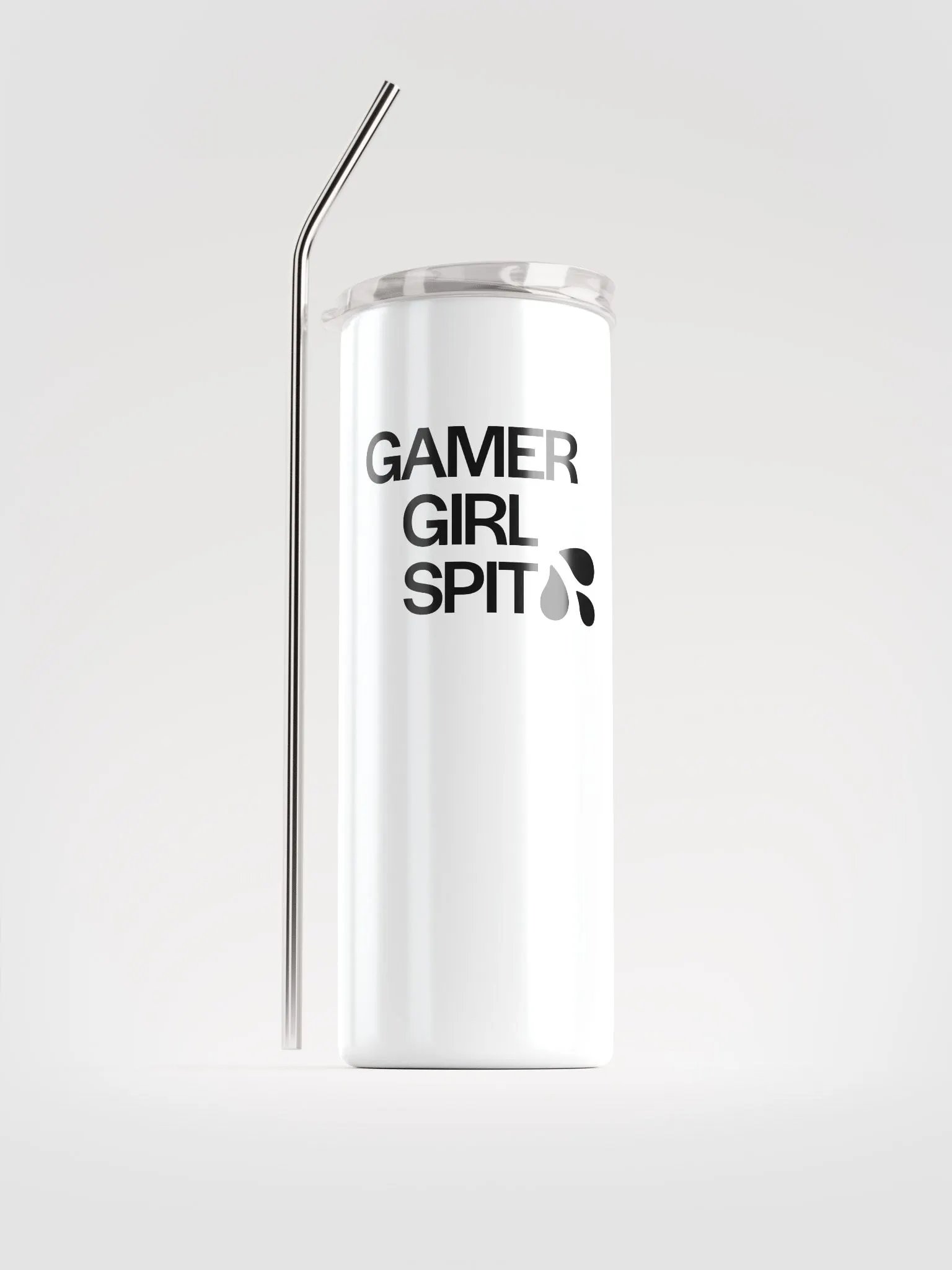Gamer Girl Spit Tumbler White product image (1)