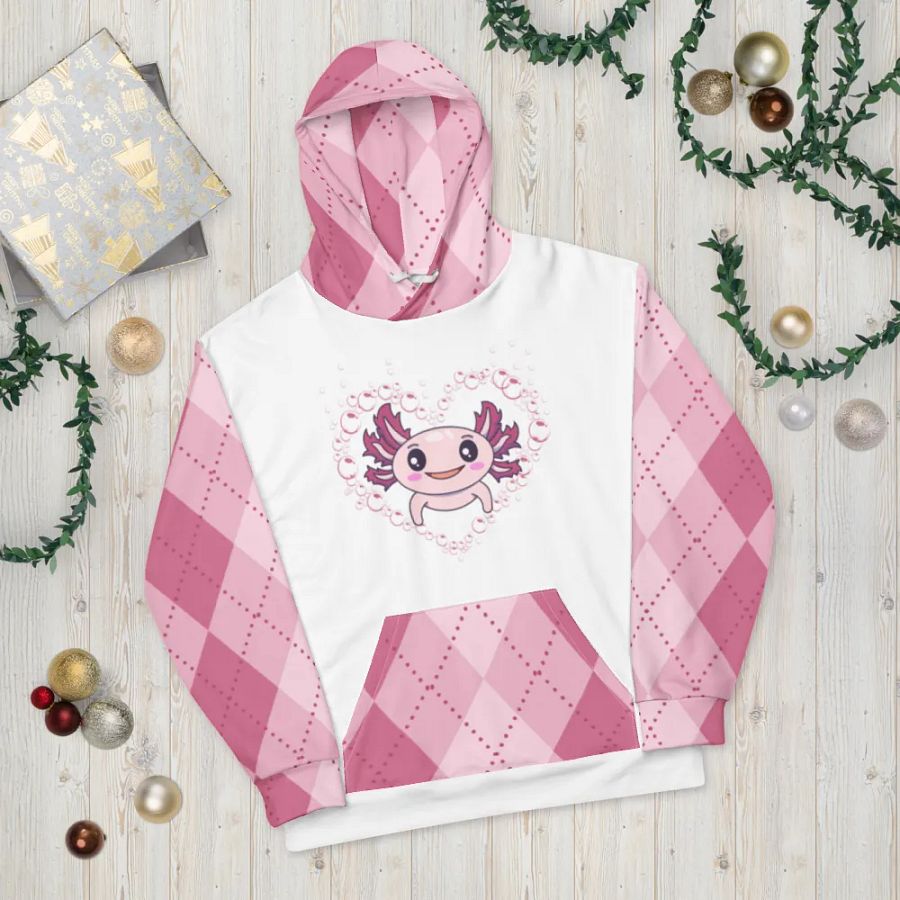 Pink And White Axolotl Hoodie product image (11)