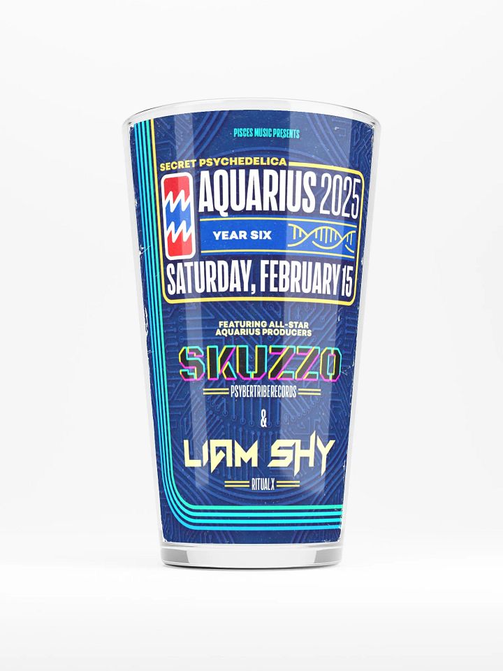 Aquarius 2025 Shaker Pint Glass product image (1)