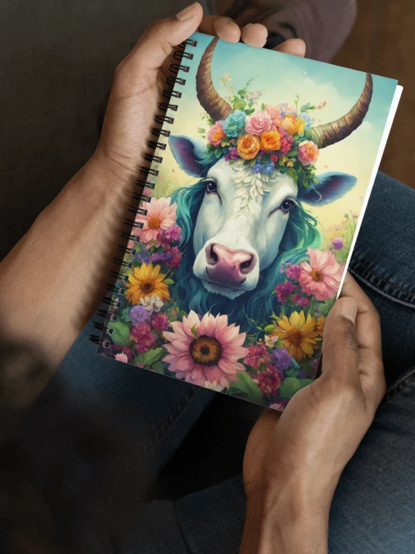 Floral Cow Dotted Notebook product image (5)