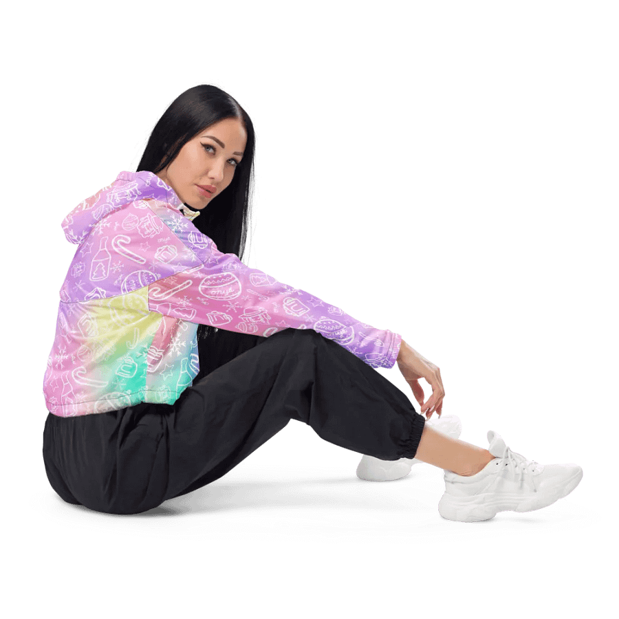 Limited Edition Christmas Tie Die Crop Windbreaker product image (8)