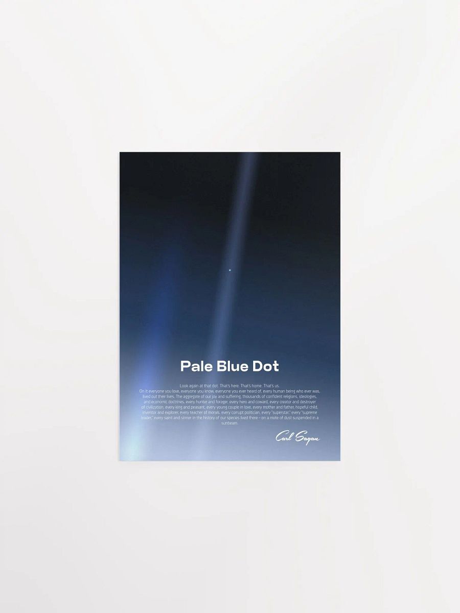 Pale Blue Dot poster, NASA Voyager 1 with Carl Sagan quote — Space poster product image (7)