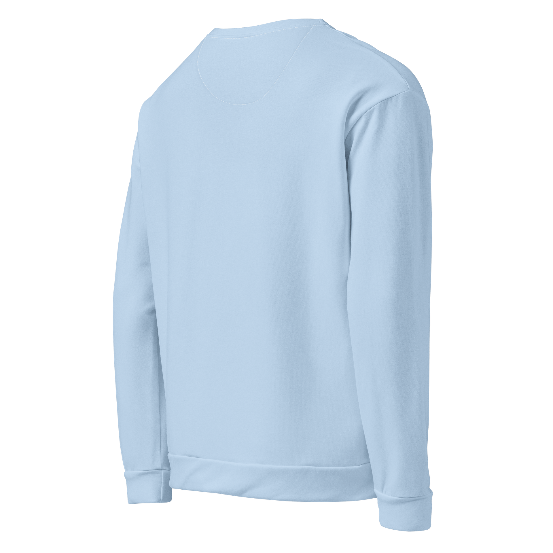 Baby Blue Solid Color Eco Friendly Unisex Sweatshirt product image (5)