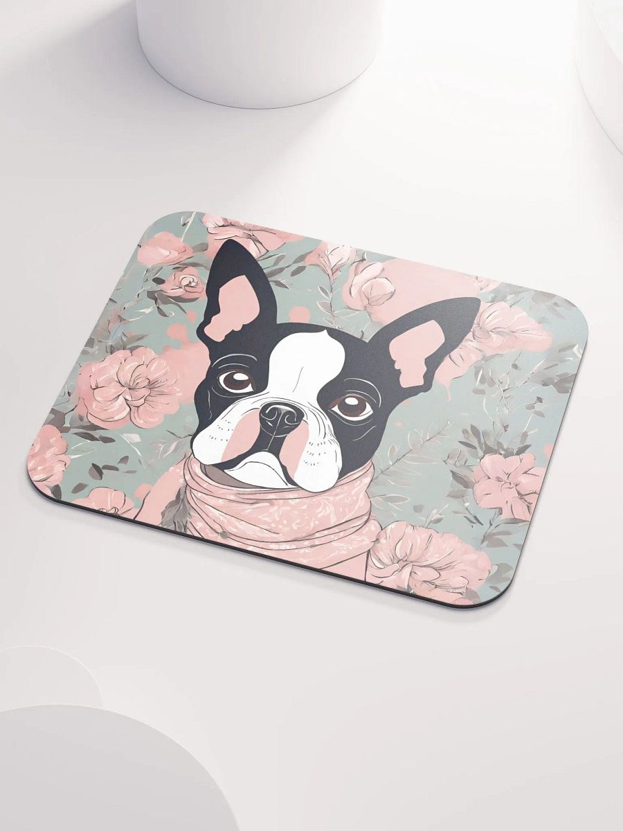 Floral Boston Terrier Mouse Pad product image (4)