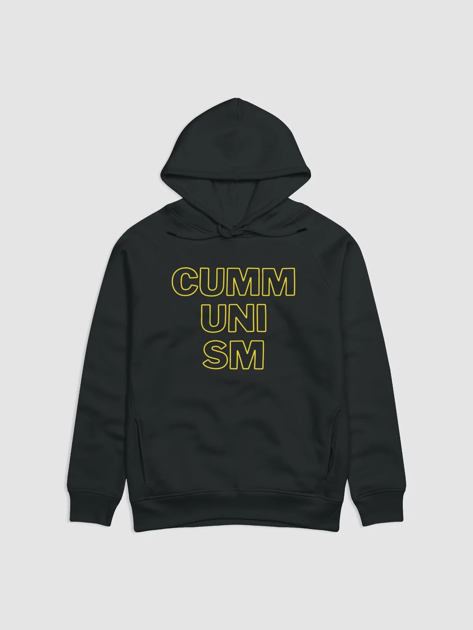 Cummunism Unisex (Eco Hoodie Yellow) - Dragos Comedy product image (1)