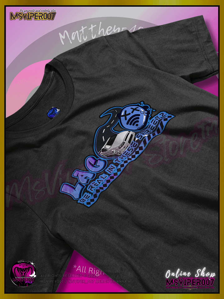 T-Shirt - MsViper007's "Lag Be Real in these Skreetz [blue]" Gaming Comfort T-shirt By Anna H. product image (2)