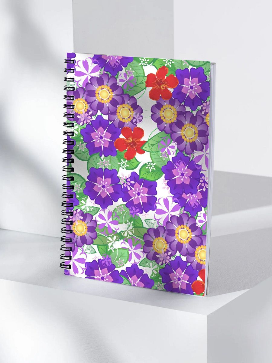 Purple Wildflower Floral Design Spiral Notebook product image (4)